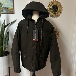 Hawke & Co Men's Dark Green Hooded Utility InulatedWinter Coat Men’s Medium